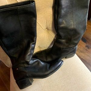 Nine West knee high leather riding boots
